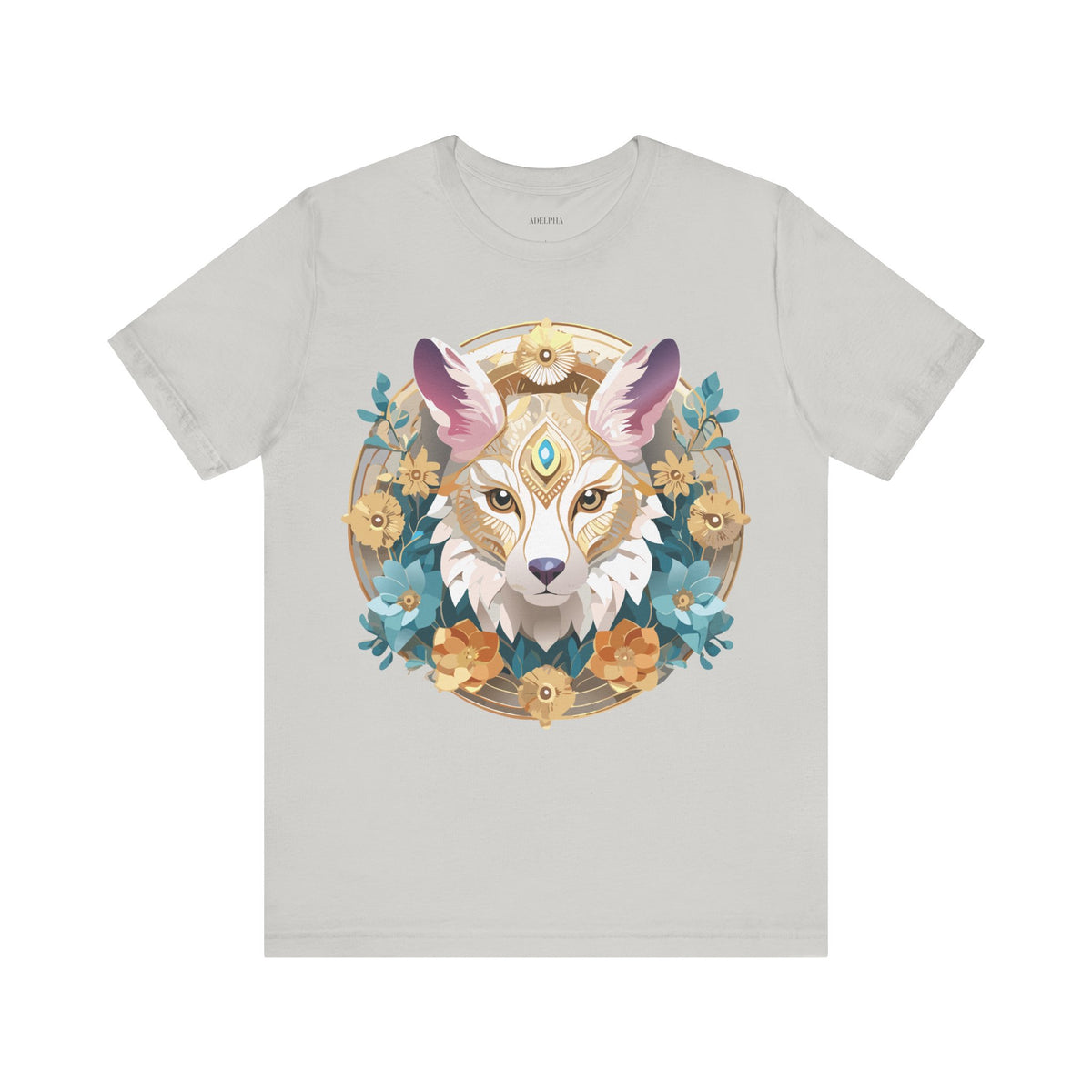 Medallion Graphic Unisex Cotton Bella+Canvas Tee with Art Design d30