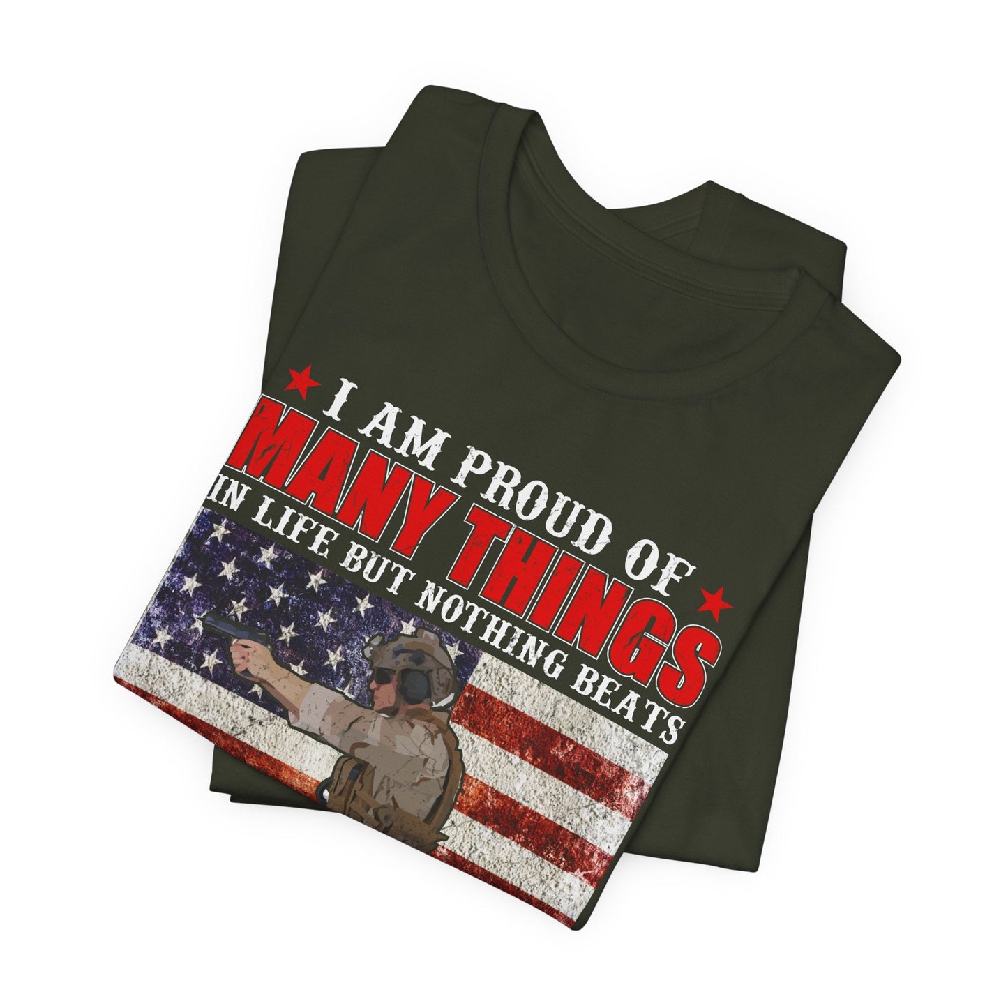 Army Veteran Patriotic Graphic Design Unisex Cotton T-Shirt v28