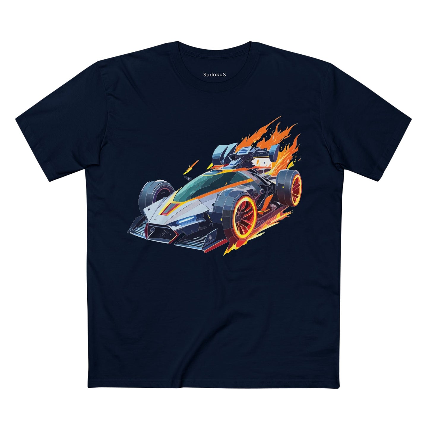 Car Graphic Unisex 100 Cotton Staple Tee 18