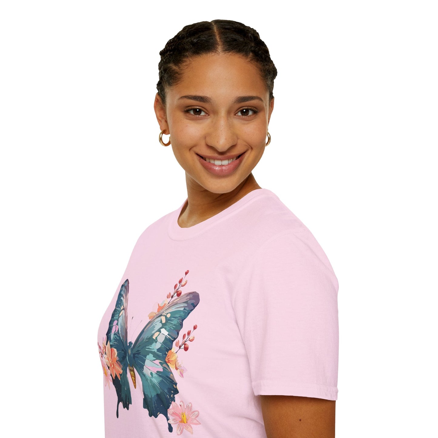 Butterfly T Shirt Unisex Gildan Softstyle 64000 100 Percent Ring Spun Cotton Monarch Tee