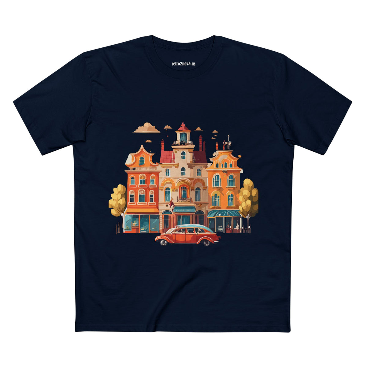 Retro Car Vintage Graphic Tee Staple Unisex 100 Cotton Tee Shirt - RC-22