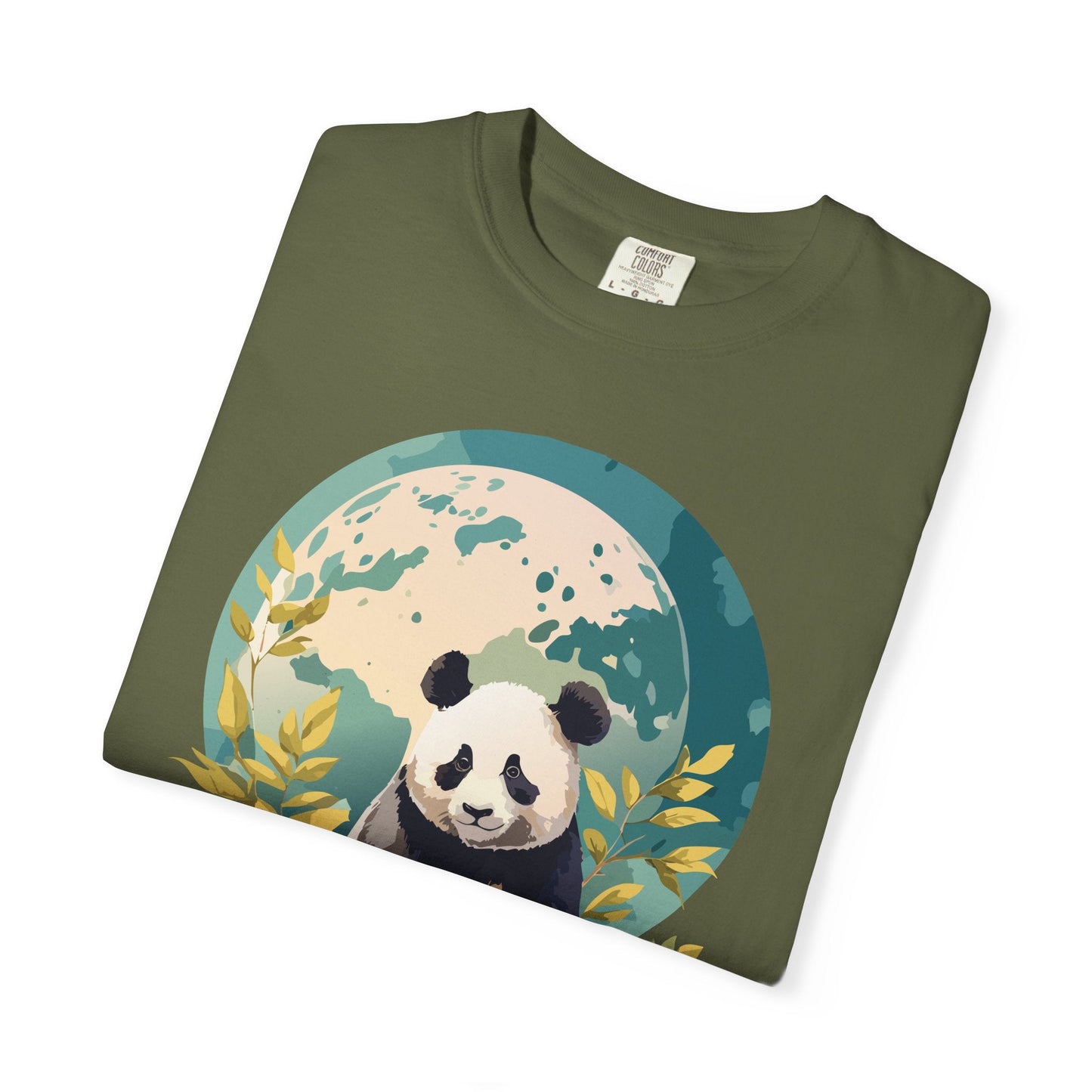 Panda Portrait Graphic T-Shirt Unisex Cotton Floral Animal Art Tee pp6