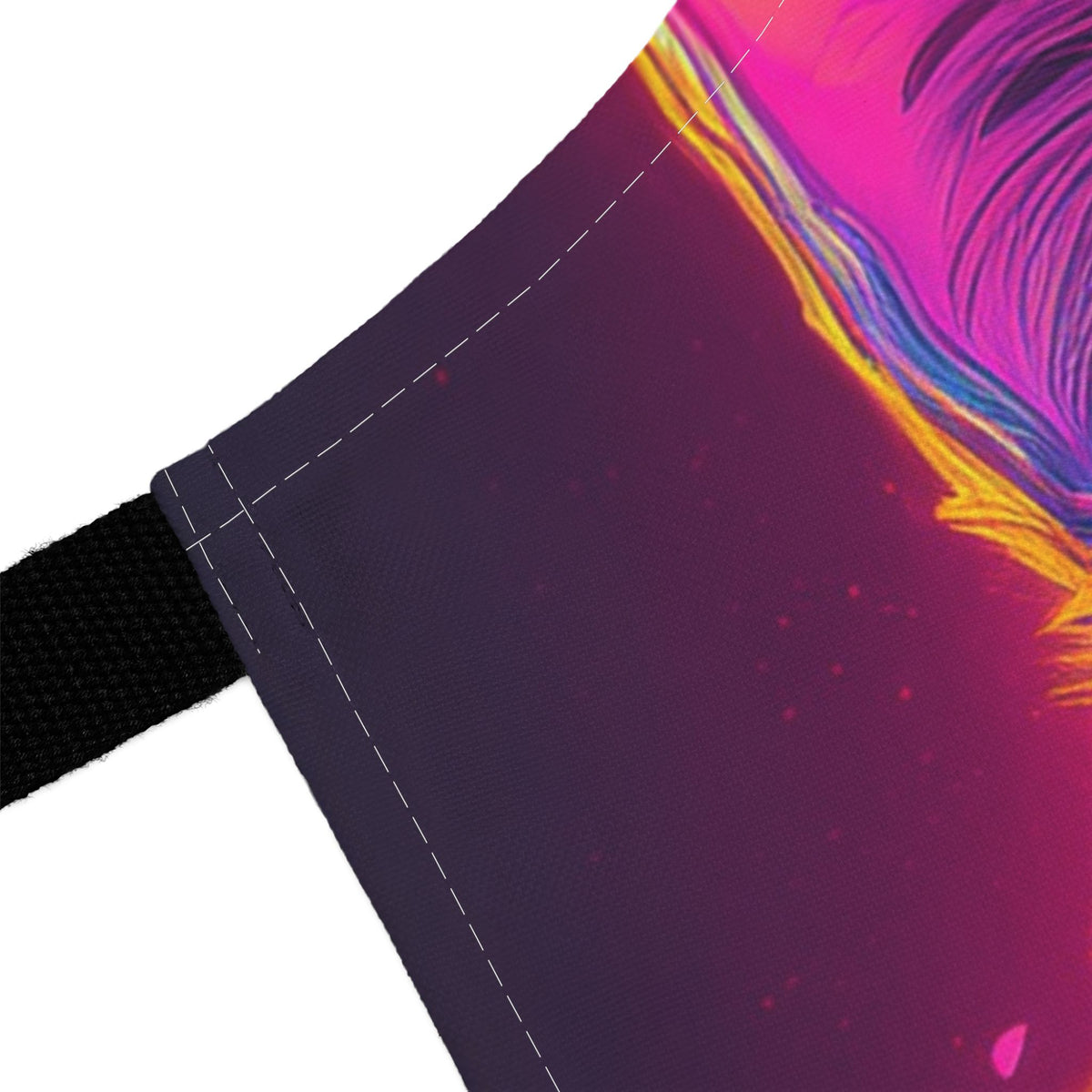 Cat Apron — Neon Cool Cat with Sunglasses & Bandana, Colorful Kitchen Apron Stain-resistant 31.5 x 25.6 | Art Print Canvas Apron