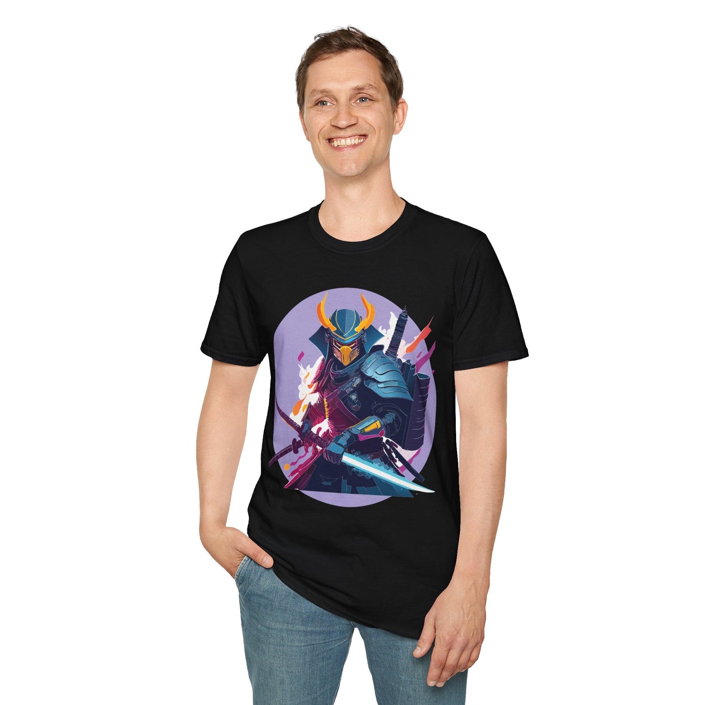 Samurai Shirt Unisex Softstyle Tee 100 Percent Ring Spun Cotton Comfortable Everyday Wear