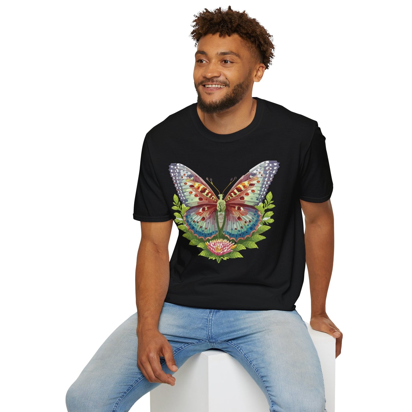 Butterfly Shirt Unisex T Shirt Gildan Softstyle 64000 Breathable Ring Spun Cotton Monarch Tee