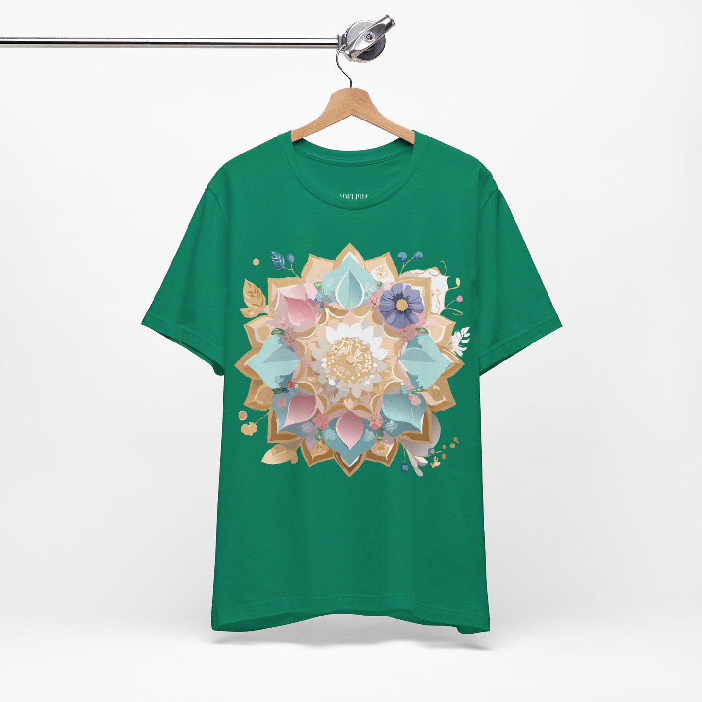 Mandala Graphic Unisex 100 Cotton Vintage Floral Artwork Tee 16