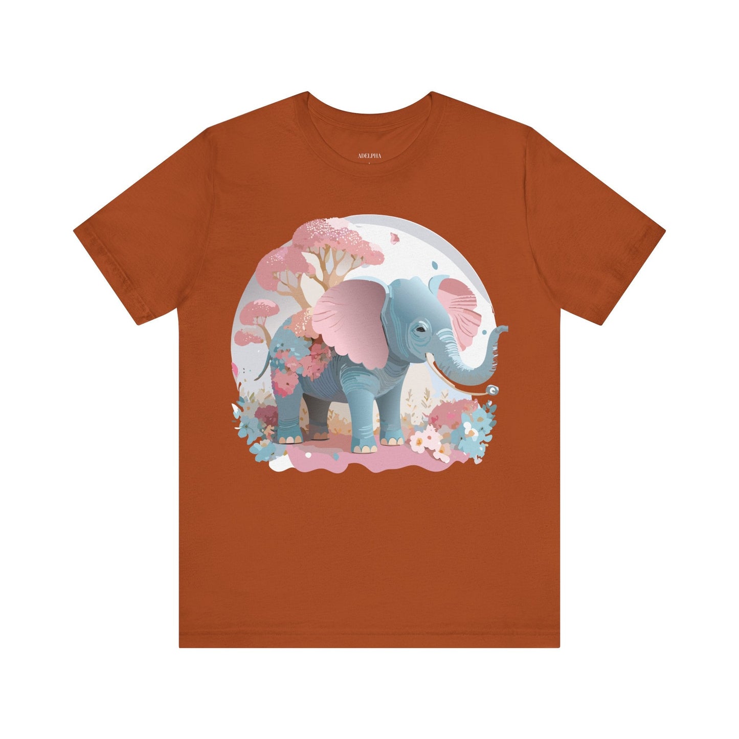 Adelpha Graphic Tee Unisex Vintage Inspired Artwork Elephant Short Sleeve Shirt Premium
