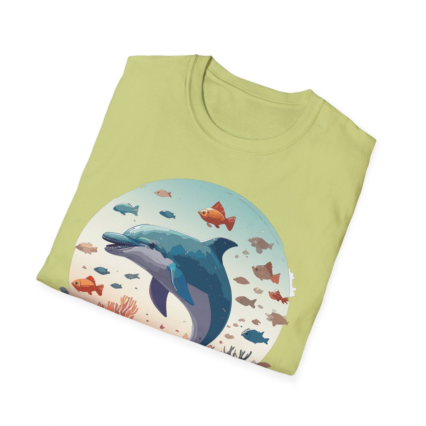 Dolphin Shirt Unisex Softstyle T Shirt Gildan 64000 100 Percent Ring Spun Cotton Lightweight Tee