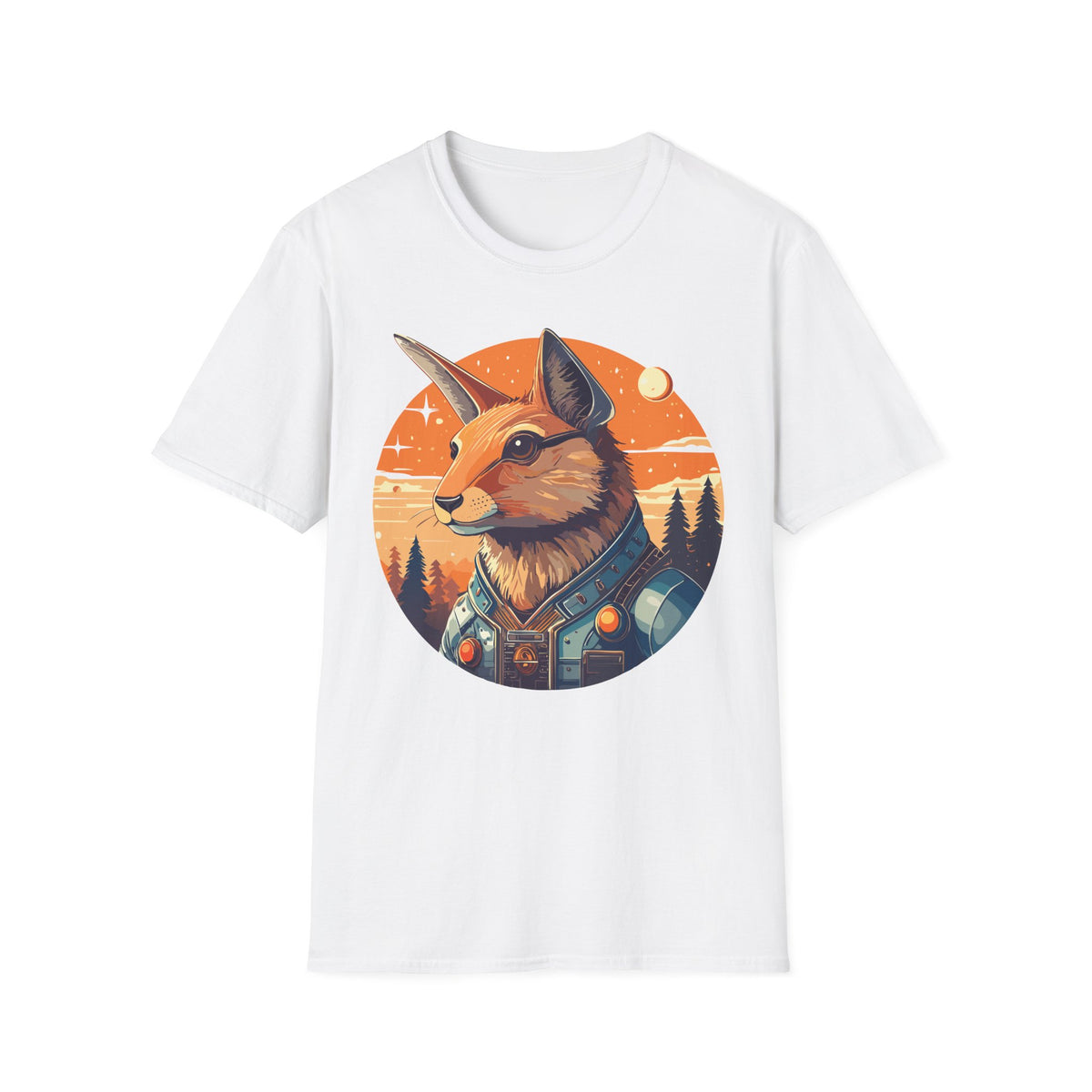 Fox Portrait T-Shirt | Sunset Wilderness Illustration