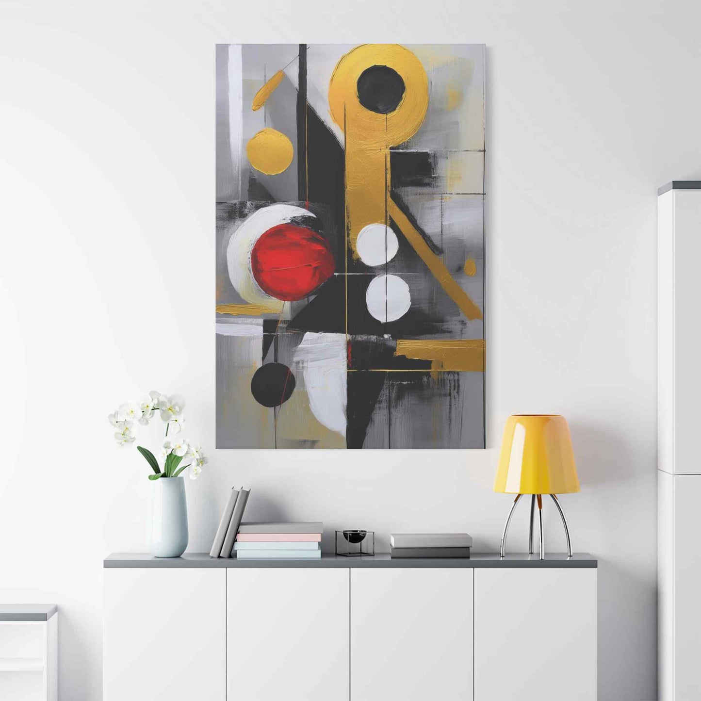 Red Abstract Painting Print Canvas 20x24,20x30,24x30, 24x32,24x36,30x40, 32x48,36x48,40x60 Pine-Wood Inner Frame ABS-24