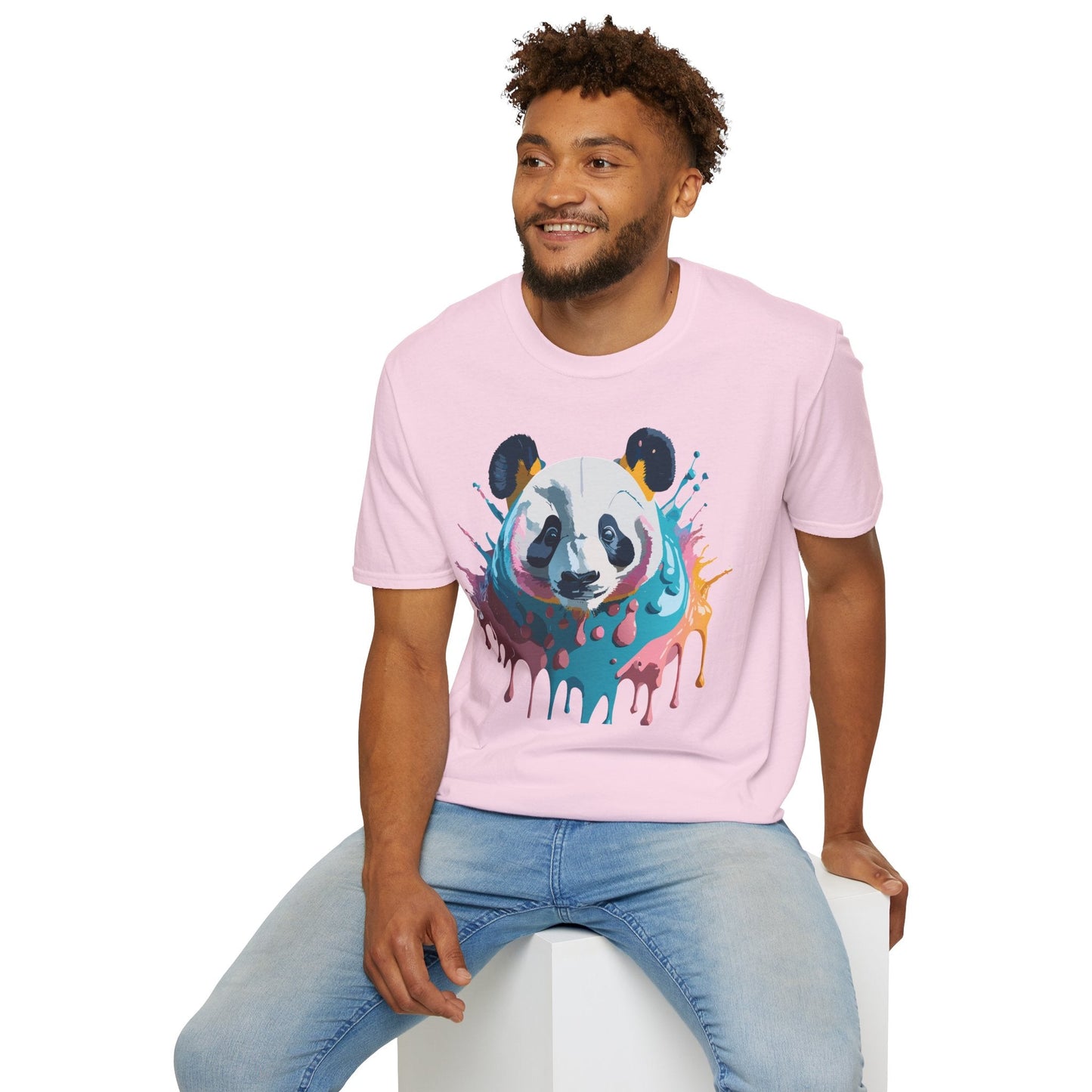 Panda Shirt Unisex T Shirt Gildan Softstyle 64000 Panda Graphic Animal Tee 100 Percent Cotton