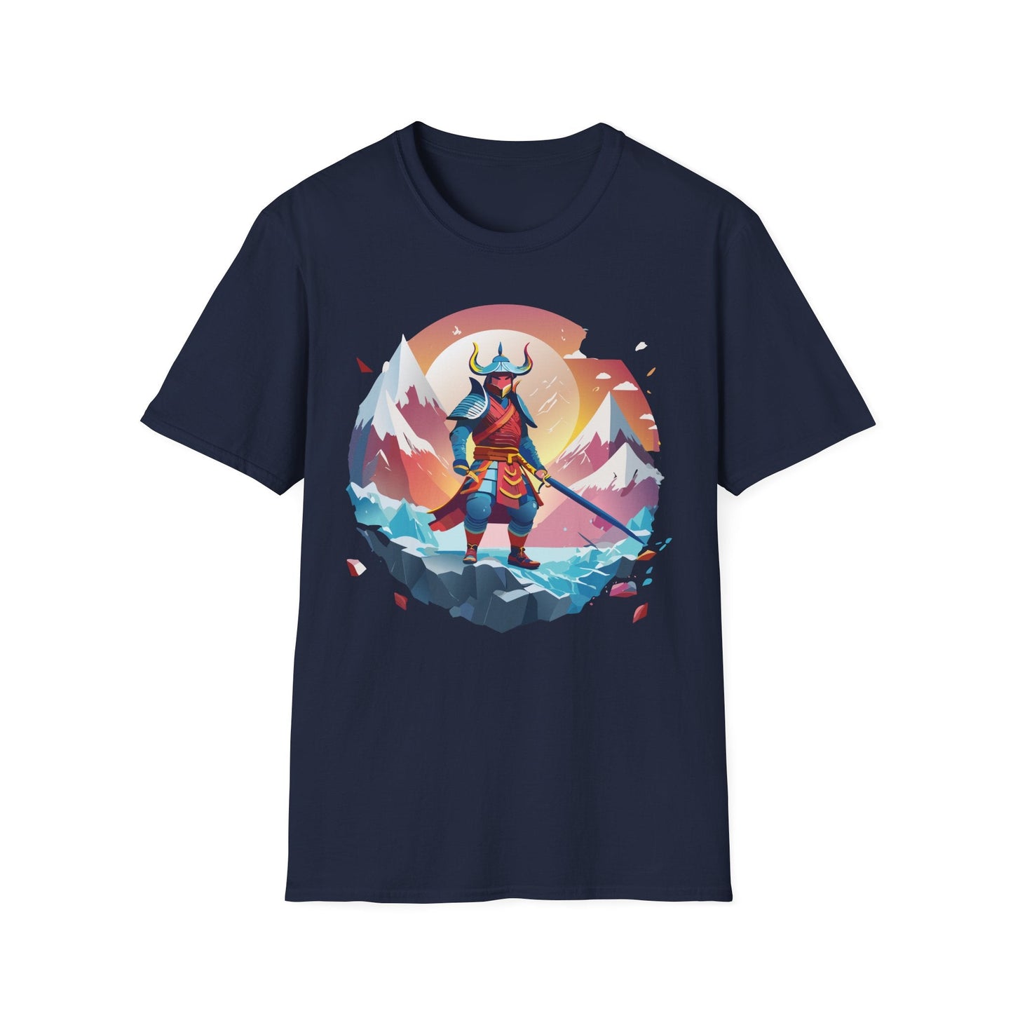 Samurai Style T Shirt Unisex Softstyle 64000 100 Percent Ring Spun Cotton Comfortable Tee
