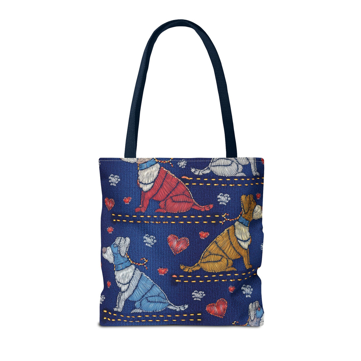 Love Day Graphic Design Denim Fabric Imitation Print Unisex Canvas Bag POLY 3 Sizes Tote Bag 201-14