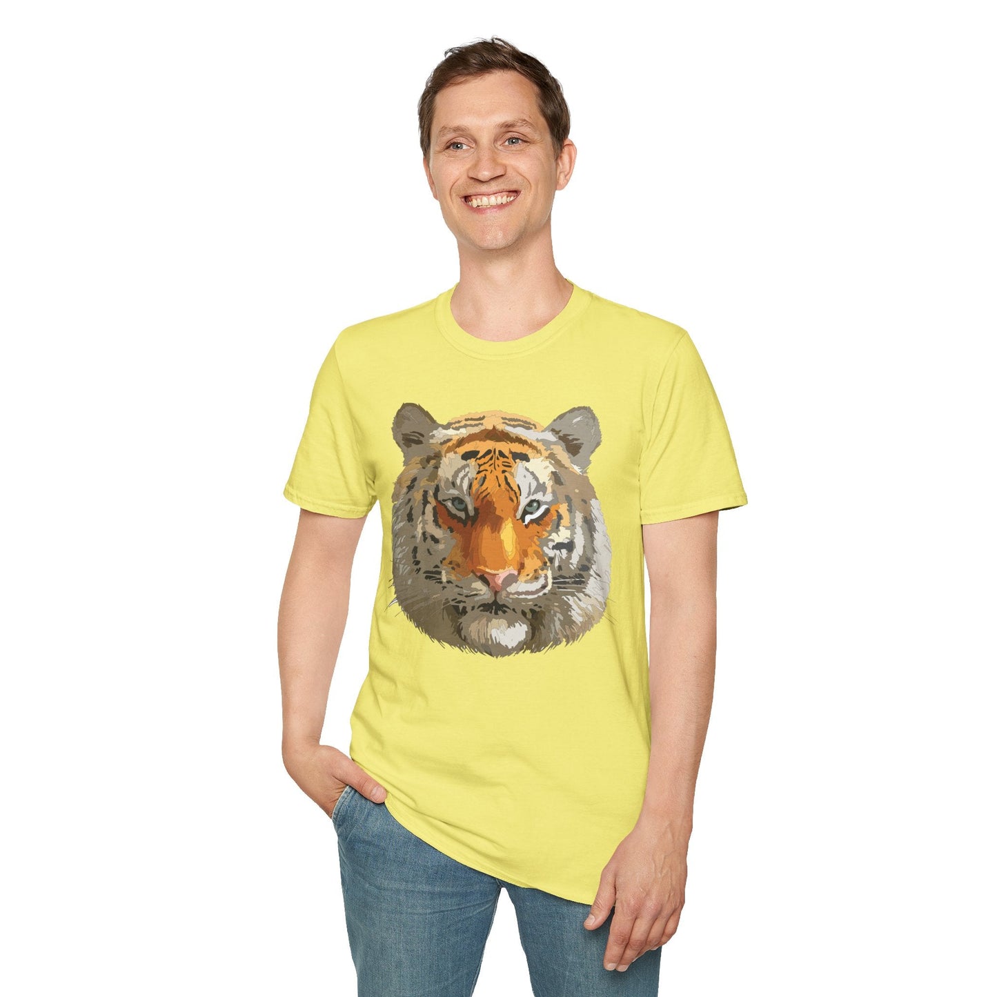 Unisex Tiger Shirt Animal Print Tee Gildan Softstyle Cotton Quality