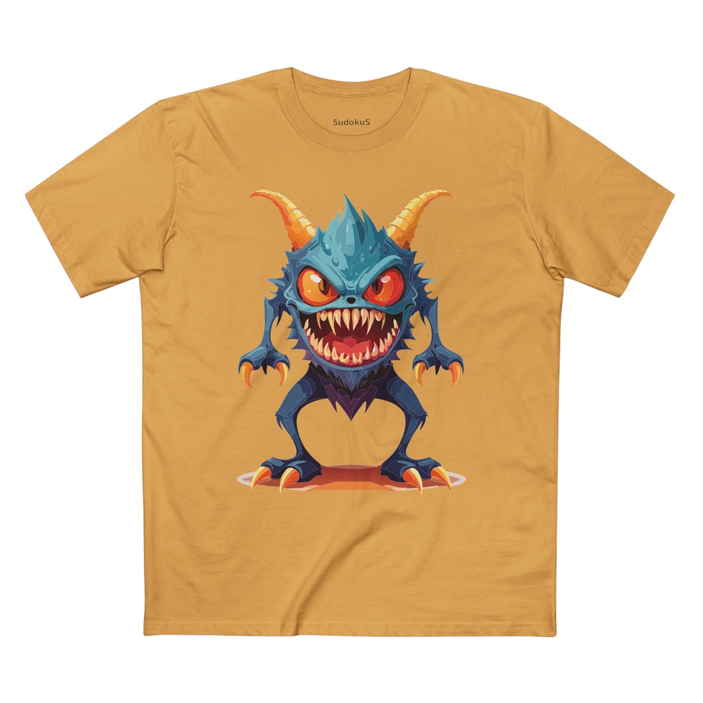 Cartoon Monsters Graphic Unisex 100 Cotton Staple Tee 1