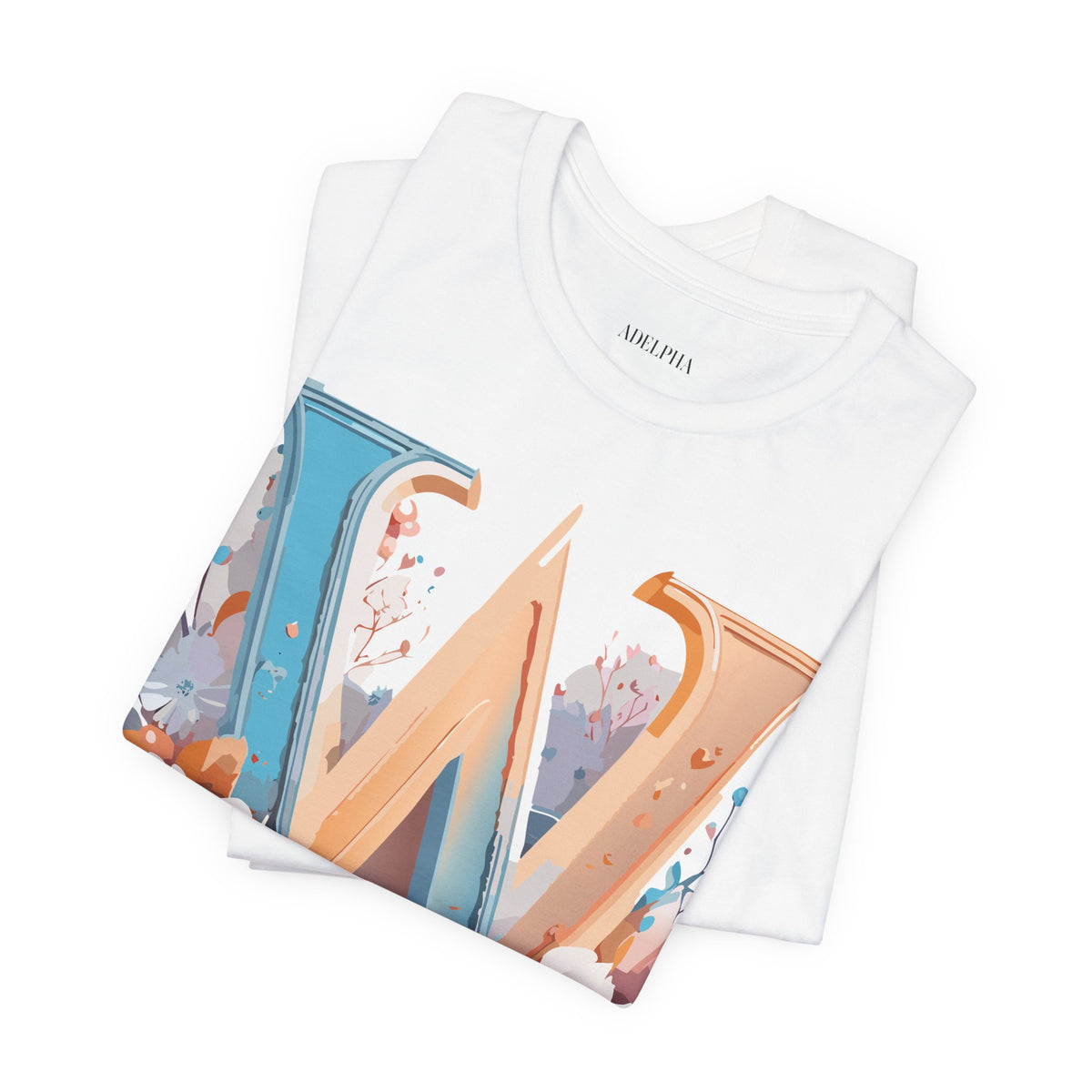 Letter W Graphic Unisex Cotton Bella+Canvas Tee with Art Letter Design