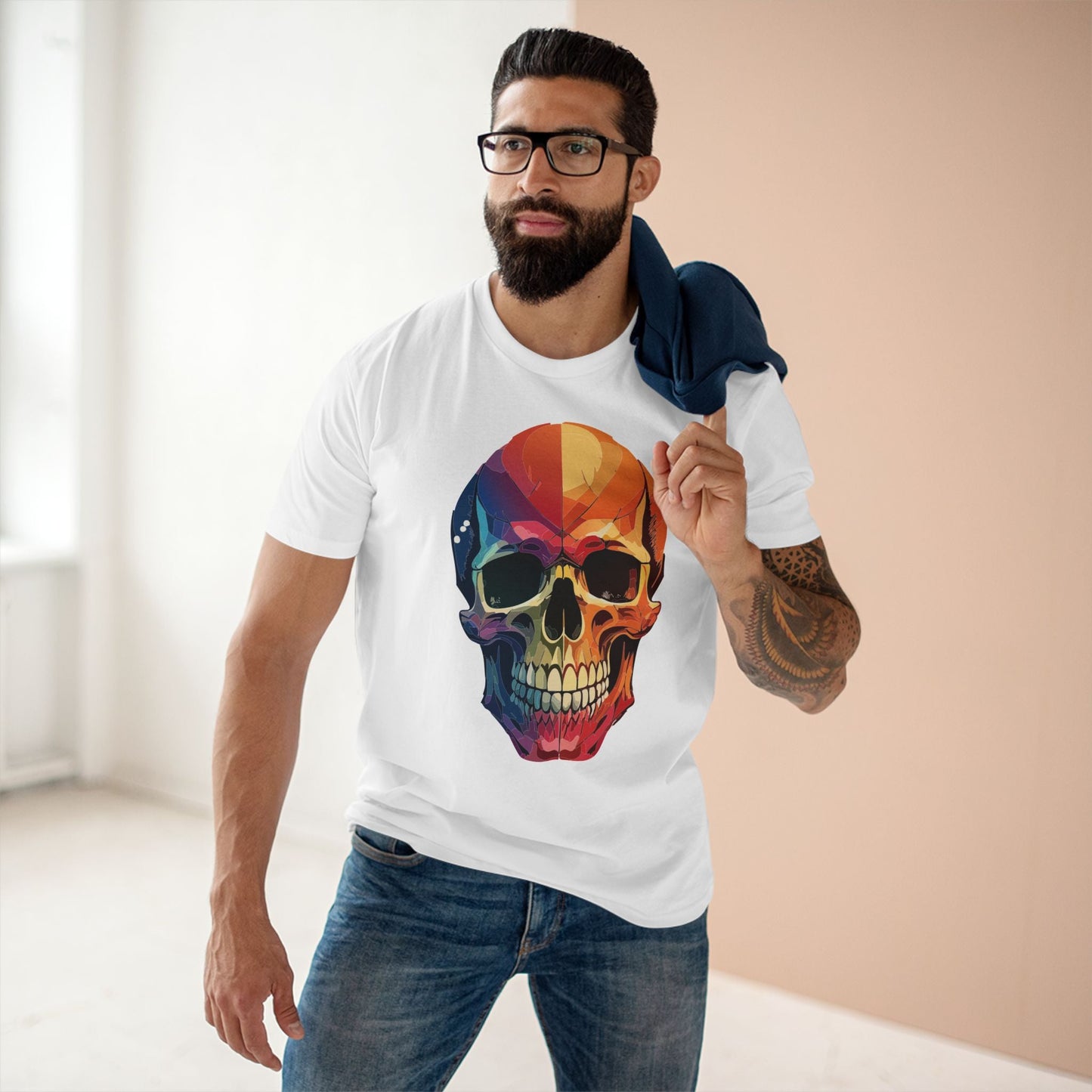 Skull Shirt Unisex Premium Cotton Tee With Original Skull Art From Retro2Nova Art Collection
