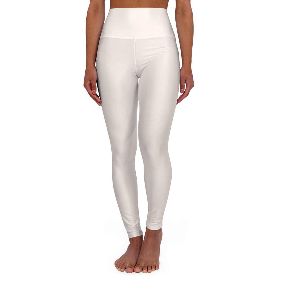 Seashell Cream Color High-Waist Yoga Leggings Women's Seamless Poly-Span Stretchy Pants XS-2XL