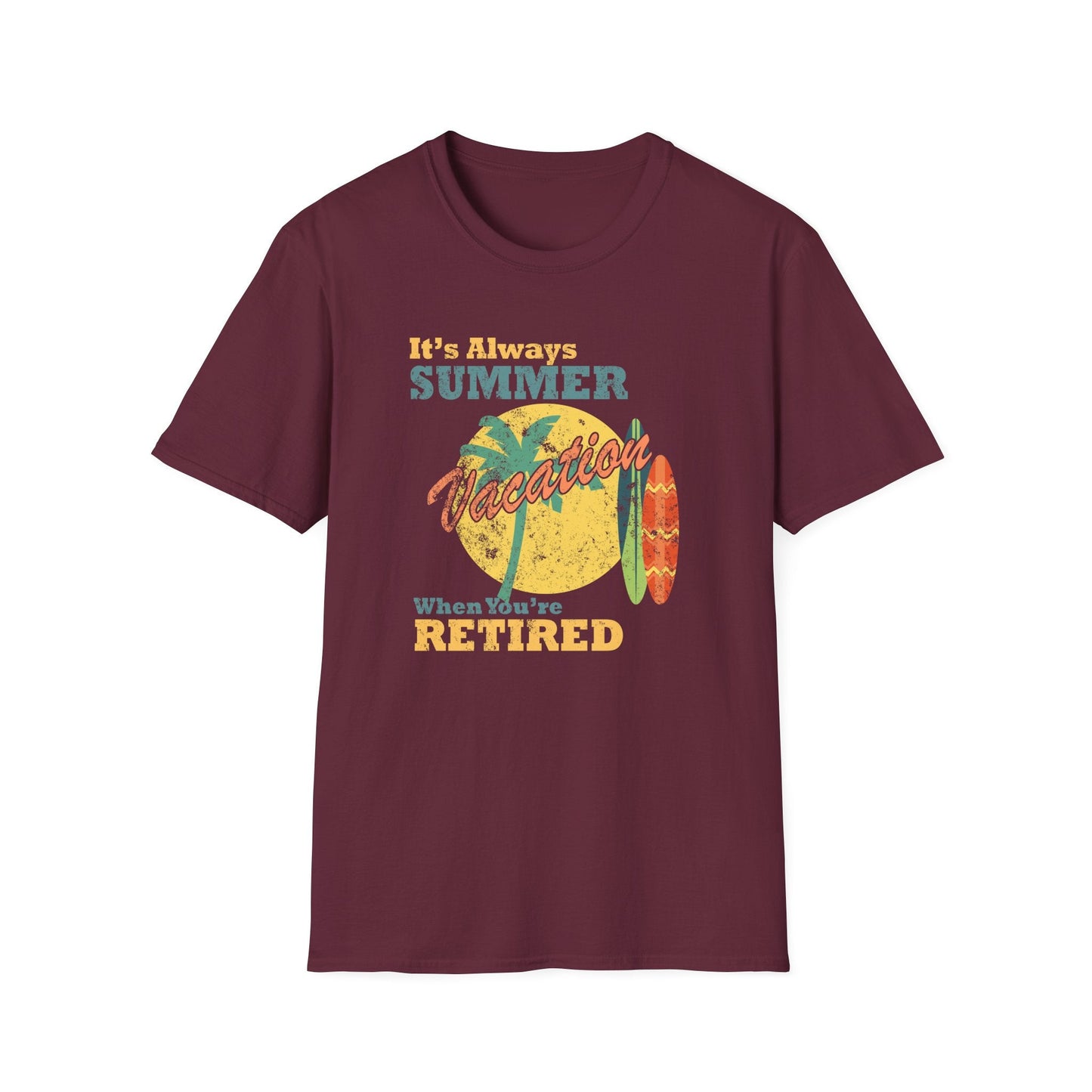 Summer Unisex T Shirt With Art Design Gildan Softstyle 64000 100 Percent Cotton Tee