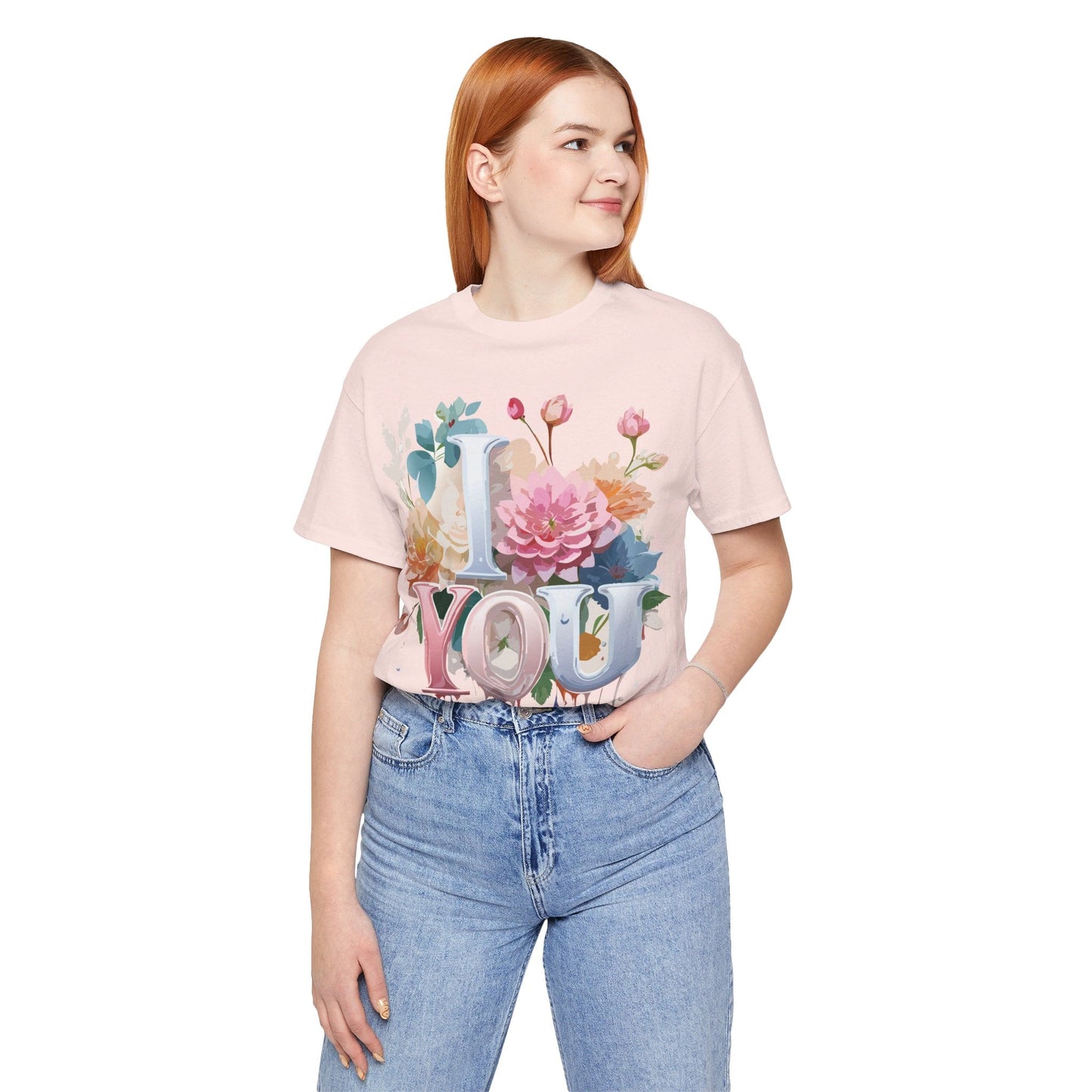 Valentine Day Graphic Unisex 100 Cotton Vintage Artwork with Love and Flower Design Tee 8