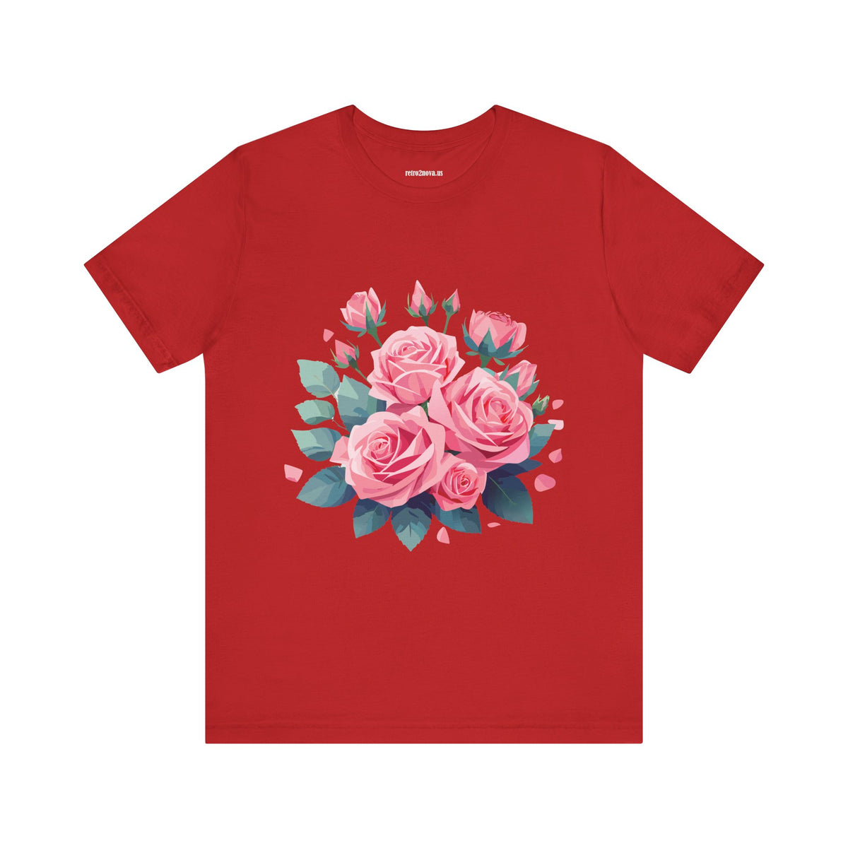 Floral Graphic Unisex Cotton Bella+Canvas Tee with Flowers Design ab104
