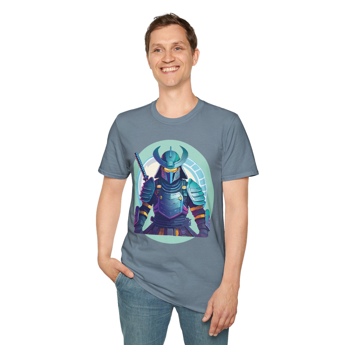 Samurai T Shirt Unisex Softstyle Tee Gildan 64000 Lightweight Ring Spun Cotton Everyday Comfort