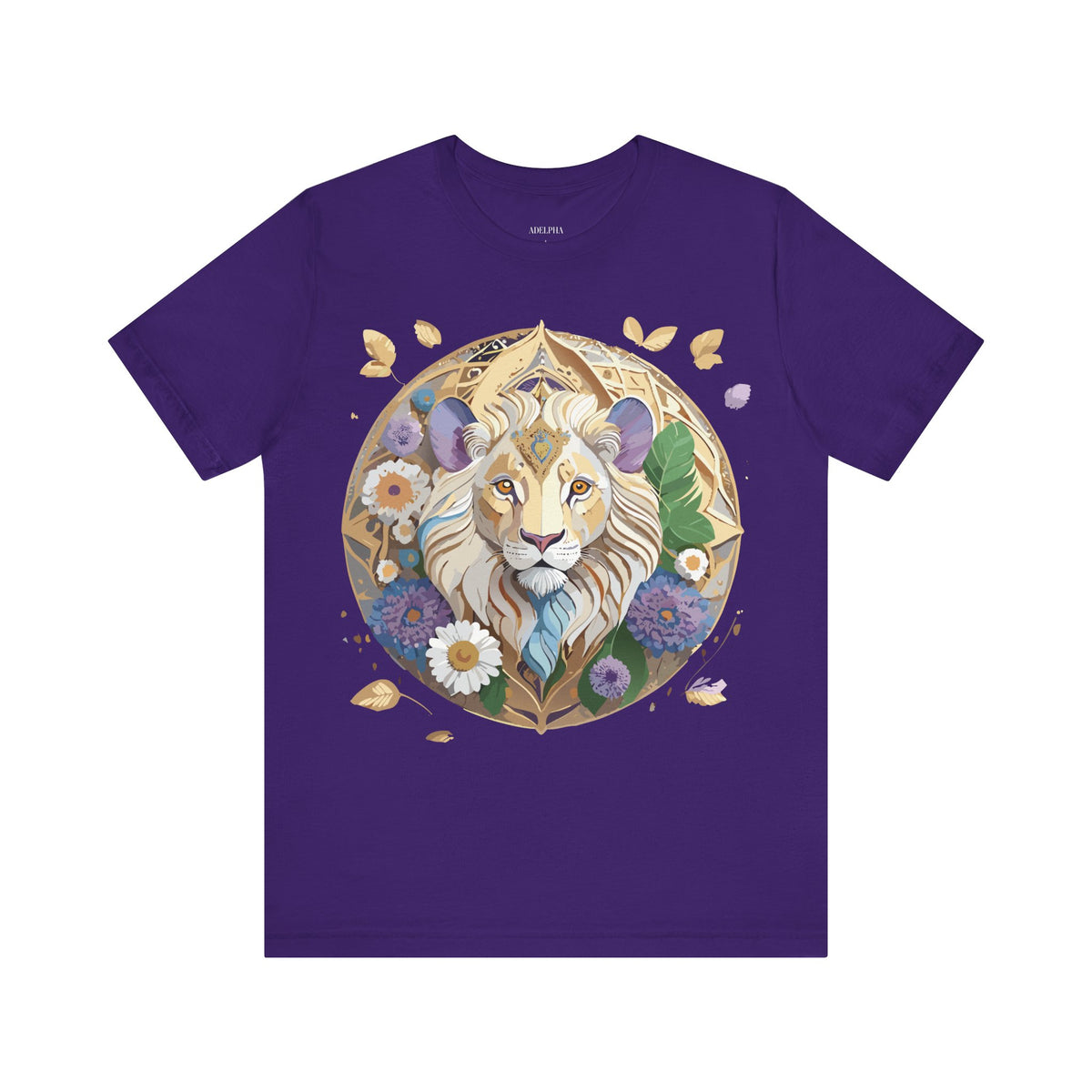 Medallion Graphic Unisex Cotton Bella+Canvas Tee with Floral Art Design m65