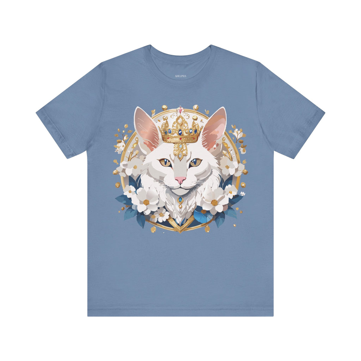 Medallion Graphic Unisex Cotton Bella+Canvas Tee with Floral Art Design m64