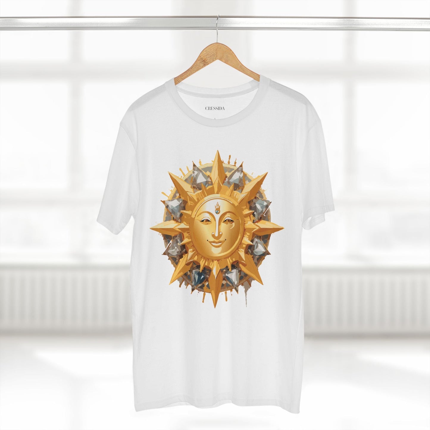 Gold Sun Graphic Unisex 100 Cotton T-Shirt with Golden Art Design 14