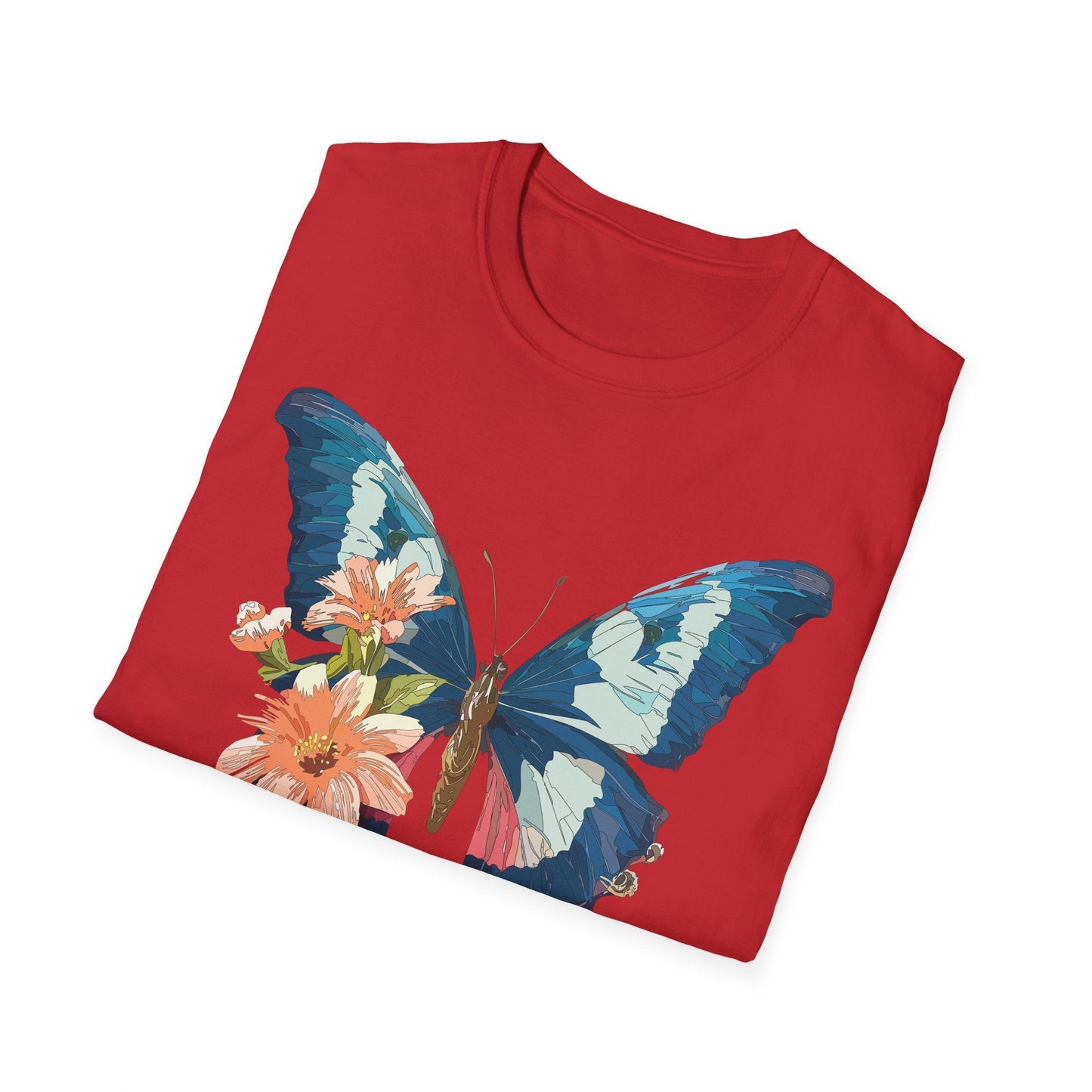 Butterfly Themed Unisex T Shirt Monarch Design Softstyle 64000 100 Cotton Tee For Everyday Comfort