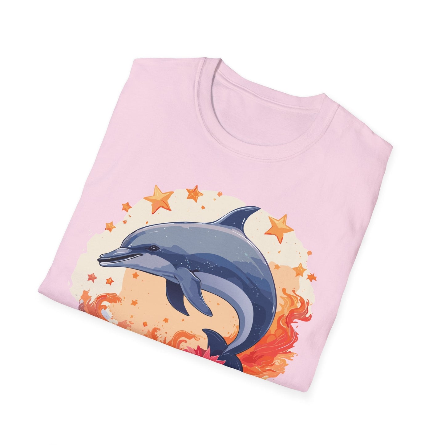 Dolphin Shirt Unisex Tee Gildan Softstyle 64000 100 Percent Ring Spun Cotton Comfort Wear