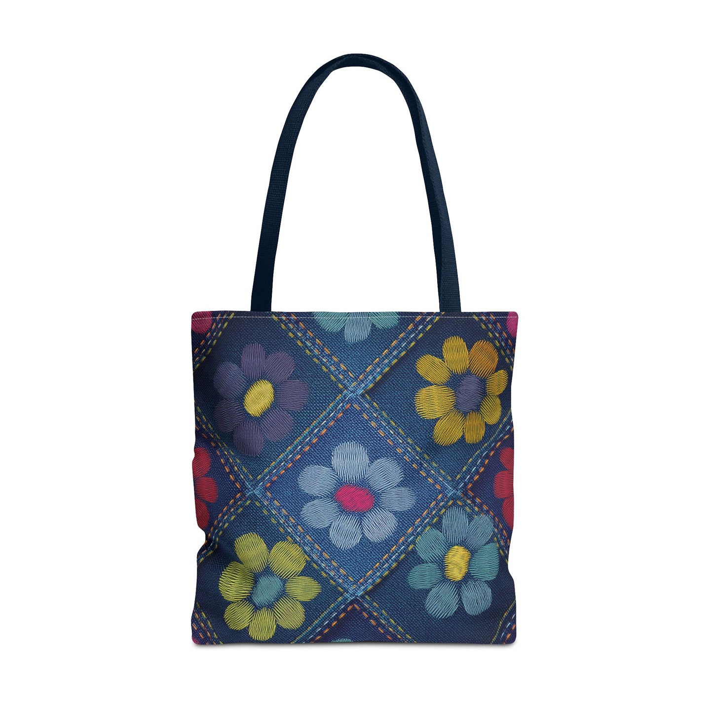 Denim Fabric Imitation Print Unisex Canvas Bag Poly Spun 3 Sizes Tote Bag 179
