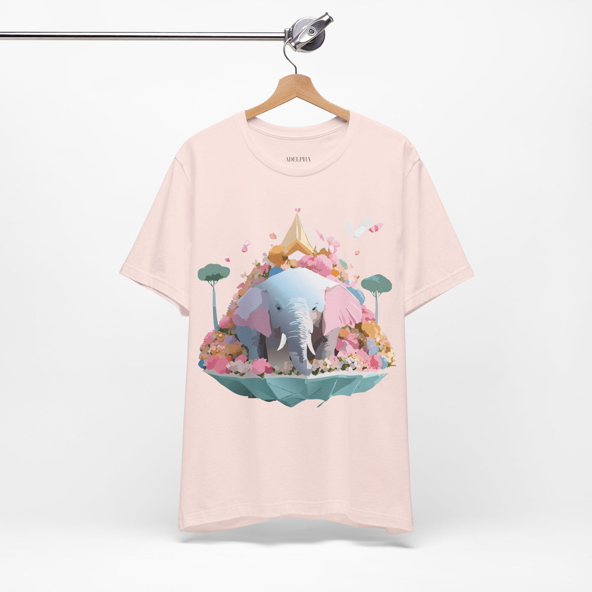 Elephant Graphic Unisex Cotton Bella+Canvas Tee with Art Animal Design d11