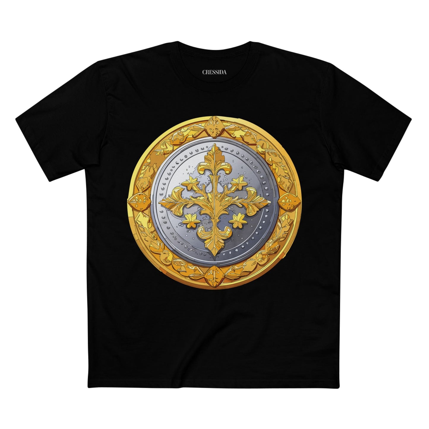 Antique Gold Coin Graphic Design T-Shirt Unisex 100 Cotton With Golden Print Artwork Tee 21