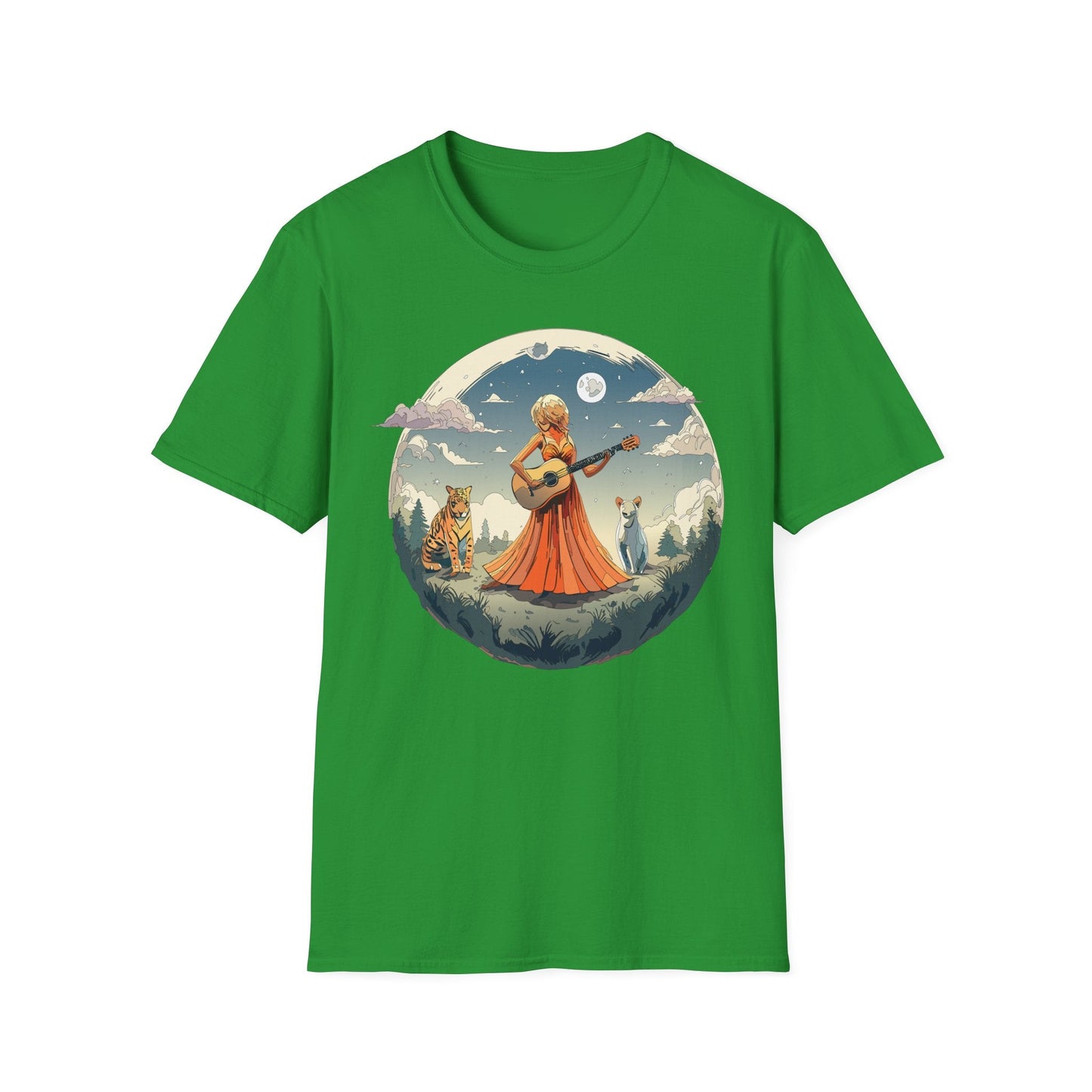 Womens Graphic T Shirt Art Design Tee Ladies Unisex Softstyle Cotton Tee Gildan 64000 Comfort
