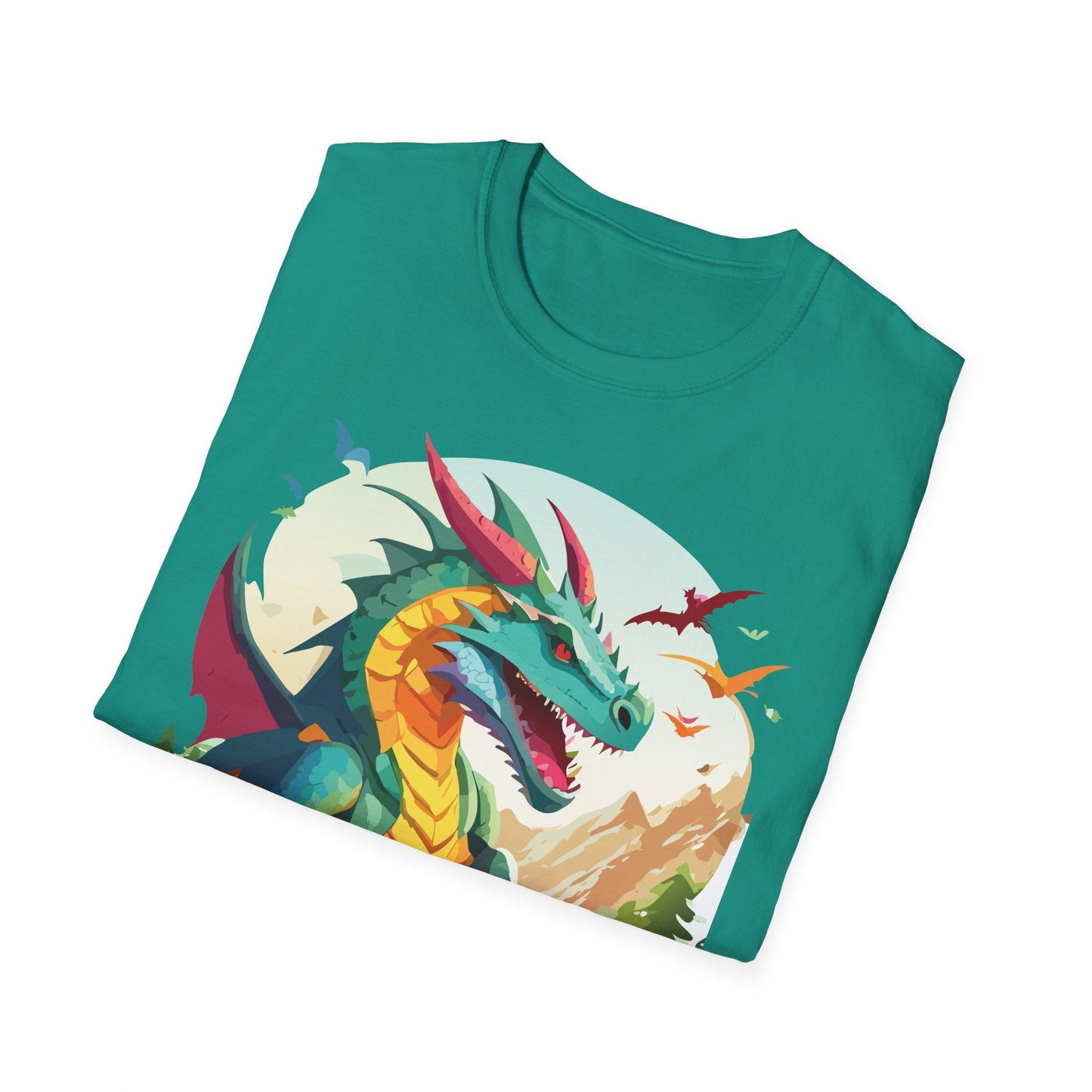 Dragon T Shirt Unisex Animal Tee Softstyle 64000 Premium 100 Percent Ring Spun Cotton