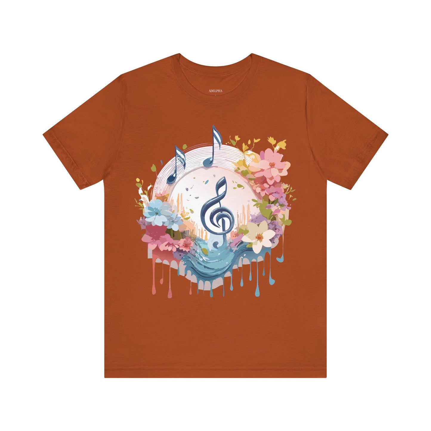 Adelpha Graphic Music T Shirt Unisex Jersey Short Sleeve Tee With Vintage Artwork