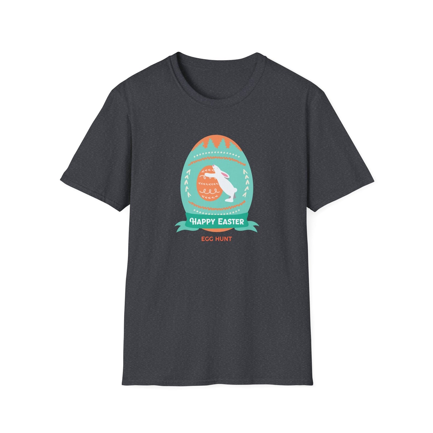 Easter Egg T Shirt Unisex Softstyle Tee With Easter Signature Design 100 Percent Ring Spun Cotton