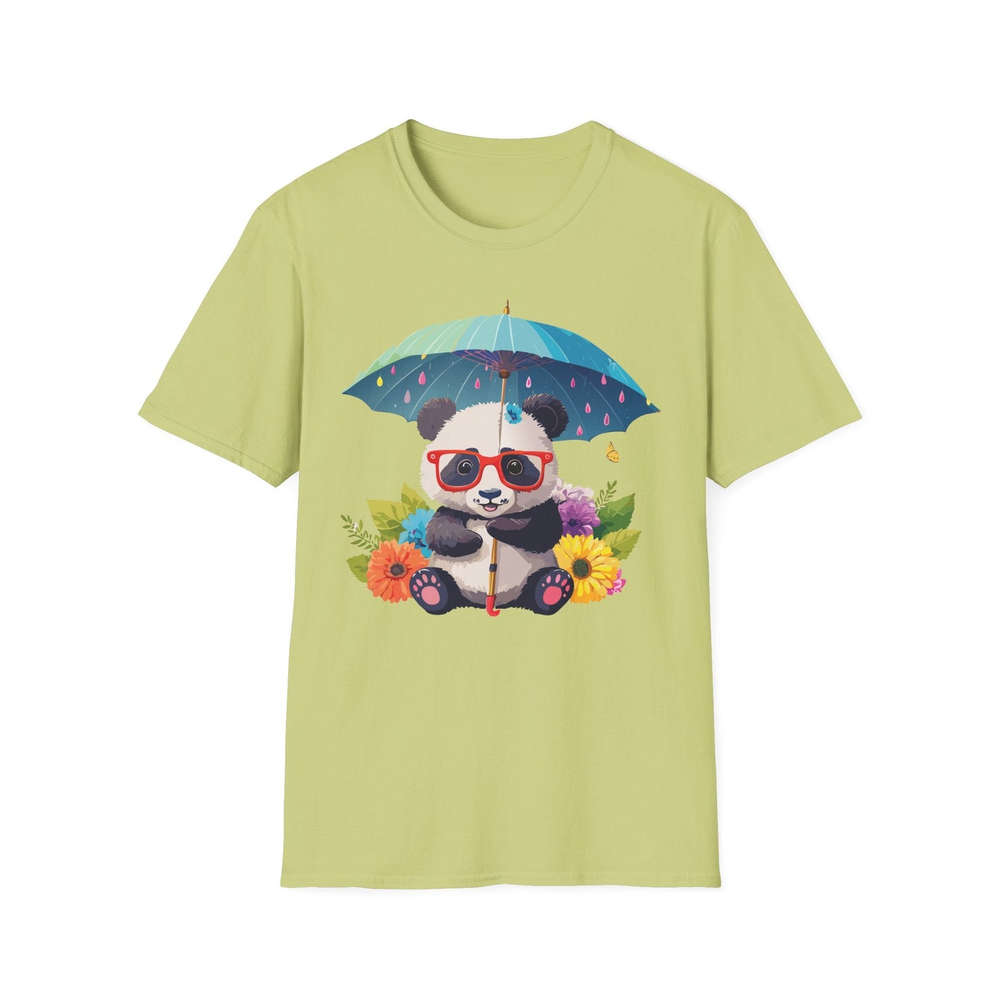 Panda Shirt Unisex Tee 100 Percent Ring Spun Cotton Softstyle Gildan 64000 Animal Print