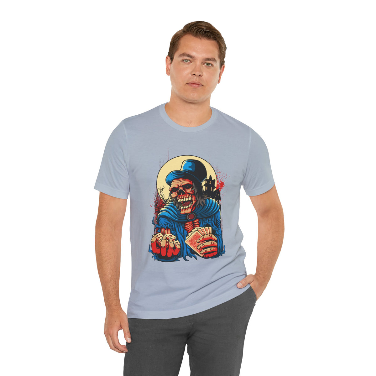 Skull Graphic Design Tee, Skull Shirt, Vintage Tees, Art Design T-Shirt, Graphic Tee, Art Shirts - 1