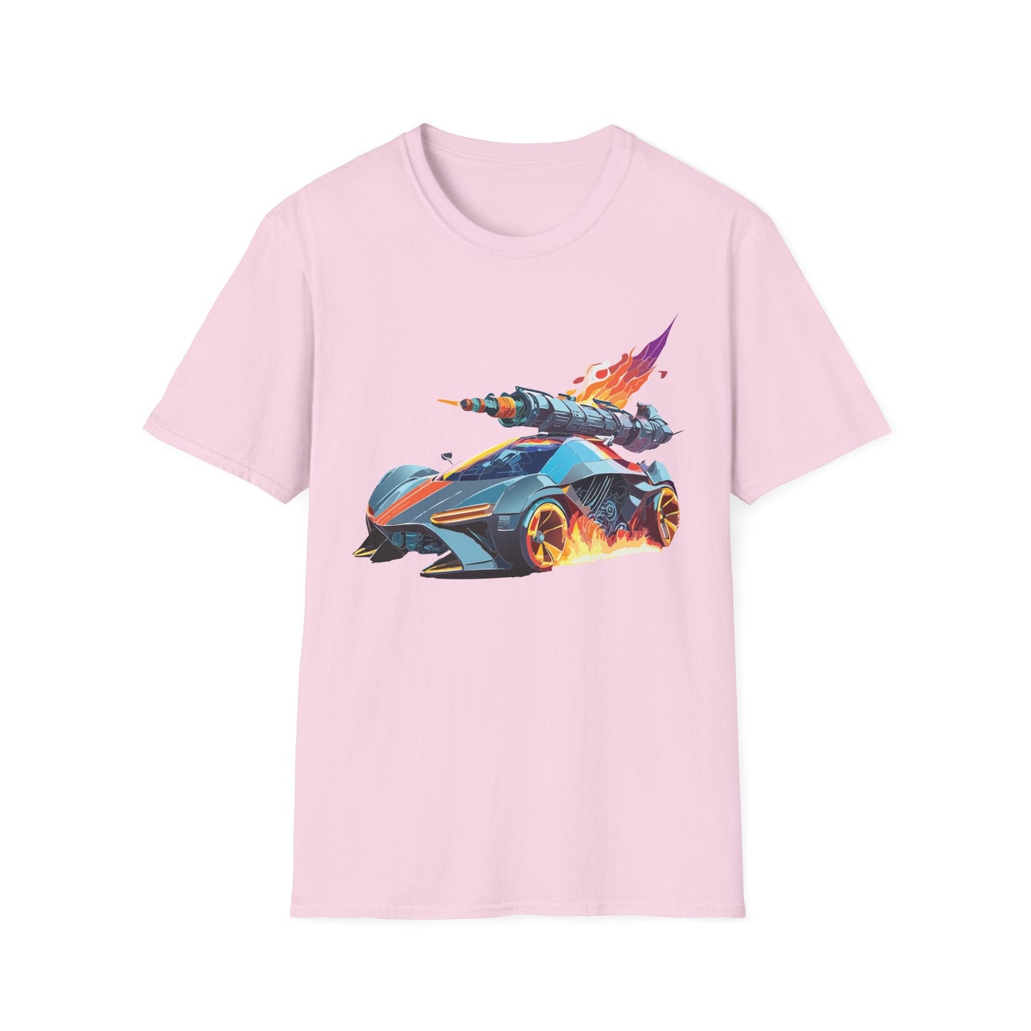 Car Graphic Unisex Cotto Softstyle Art Design with Hot Wheels Artwork Tee 5