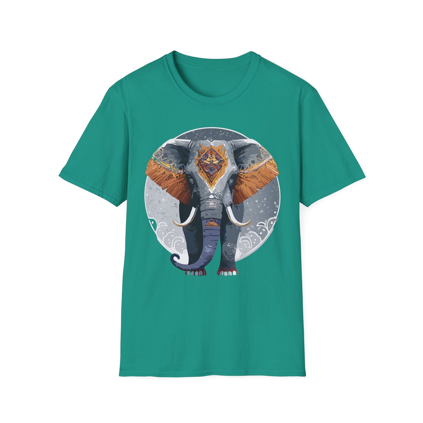Elephant T Shirt Unisex Short Sleeve Tee SoftStyle Gildan 64000 One Hundred Percent Cotton