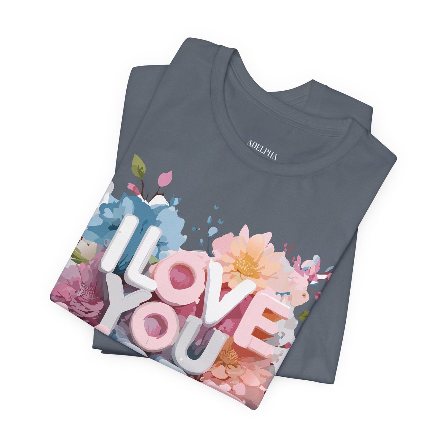 Valentine Day Graphic Unisex 100 Cotton Vintage Artwork with Love and Flower Design Tee 13