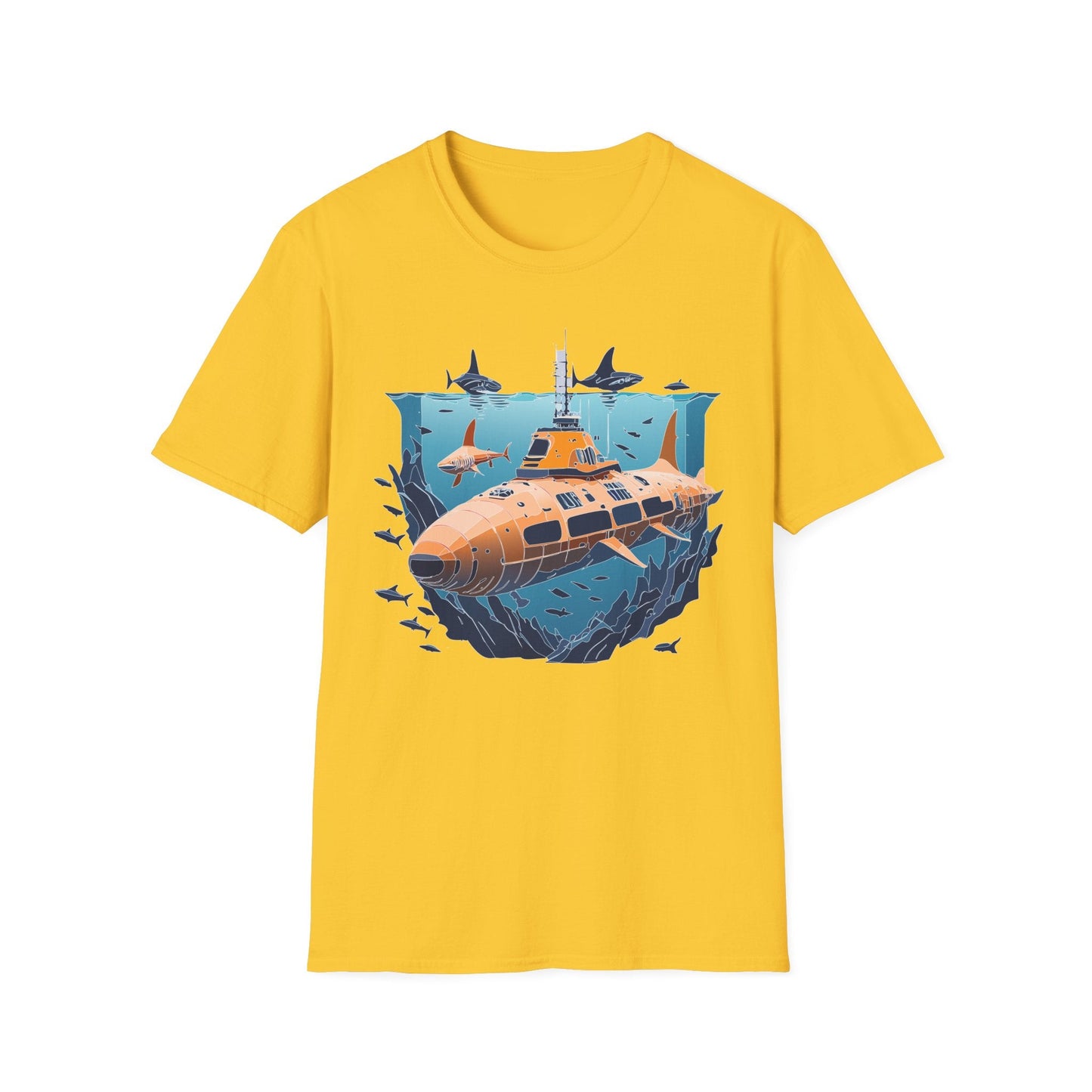 Ocean T Shirt Unisex Gildan Softstyle 64000 Ocean Theme Tee 100 Percent Cotton Fabric