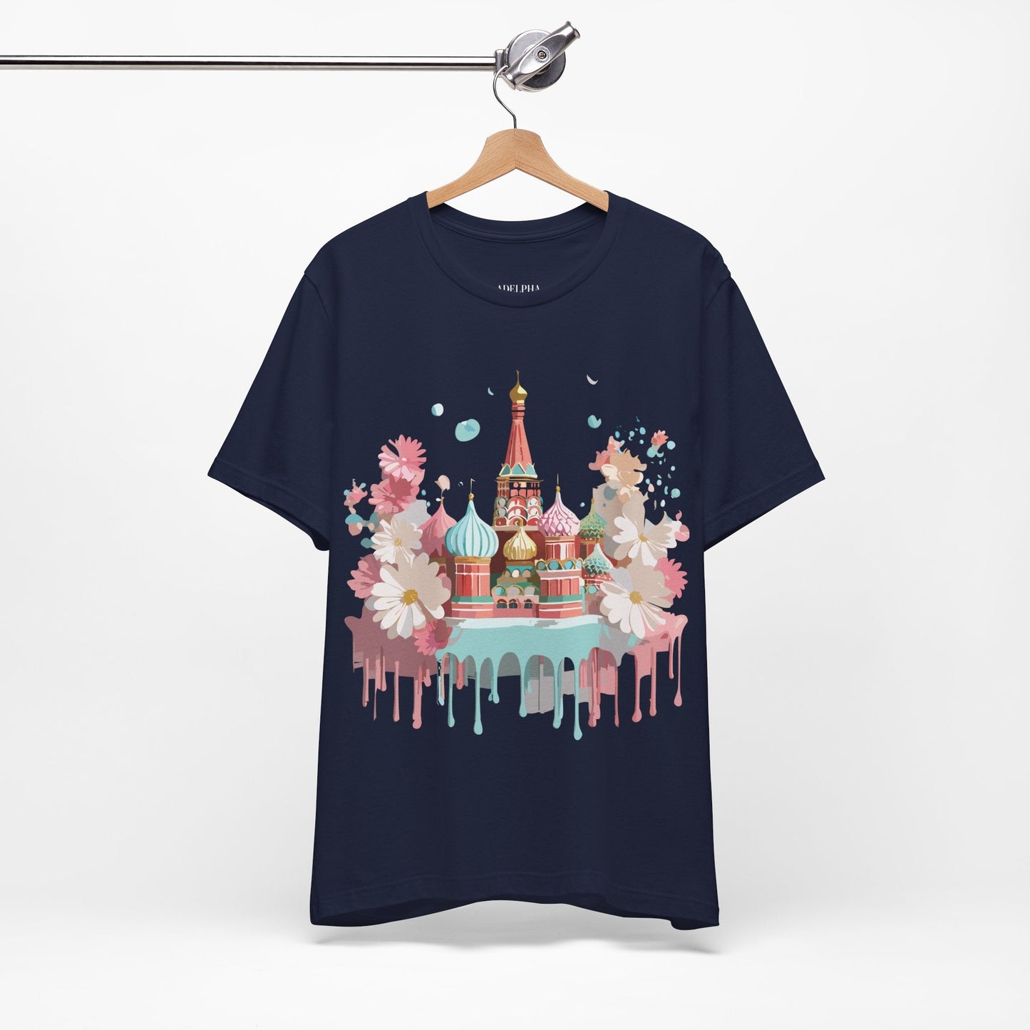 Unisex Moscow Tourist Shirt Graphic Tee by Adelpha Vintage Inspired Art Design Premium Quality
