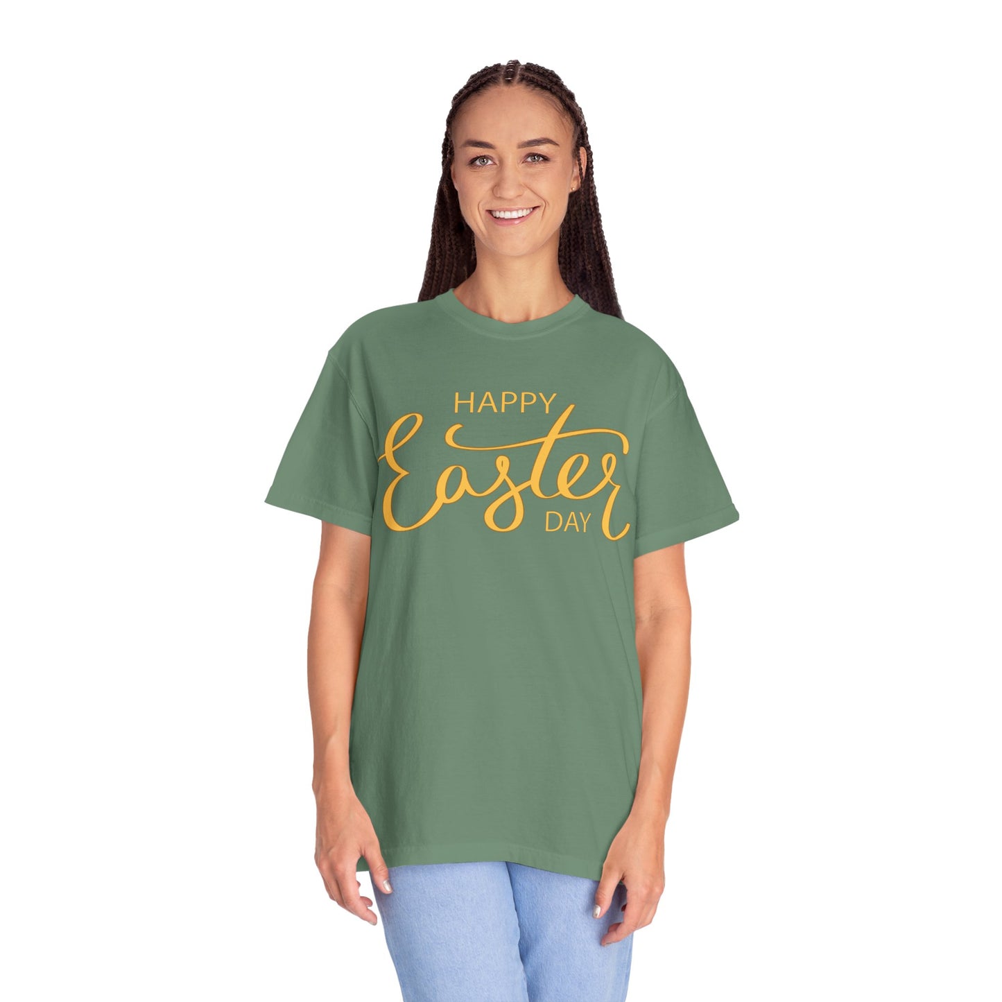 Happy Easter Day T-Shirt, Tee Shirt with Easter Signature, T Shirt with Easter Prints, Tee Shirt with Easter Design