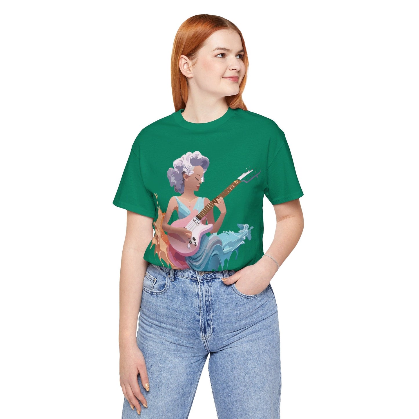 Music Graphic Unisex 100 Cotton Vintage Art with Musical Elements Tee 35