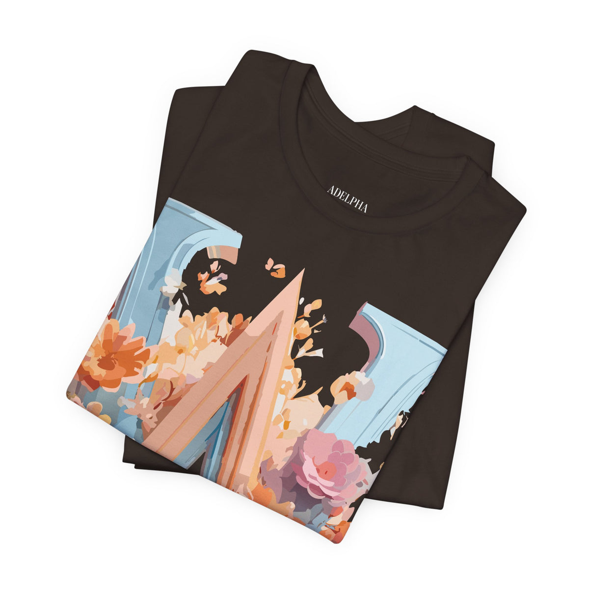Letter W Graphic Unisex Cotton Bella+Canvas Tee with Art Letter Design