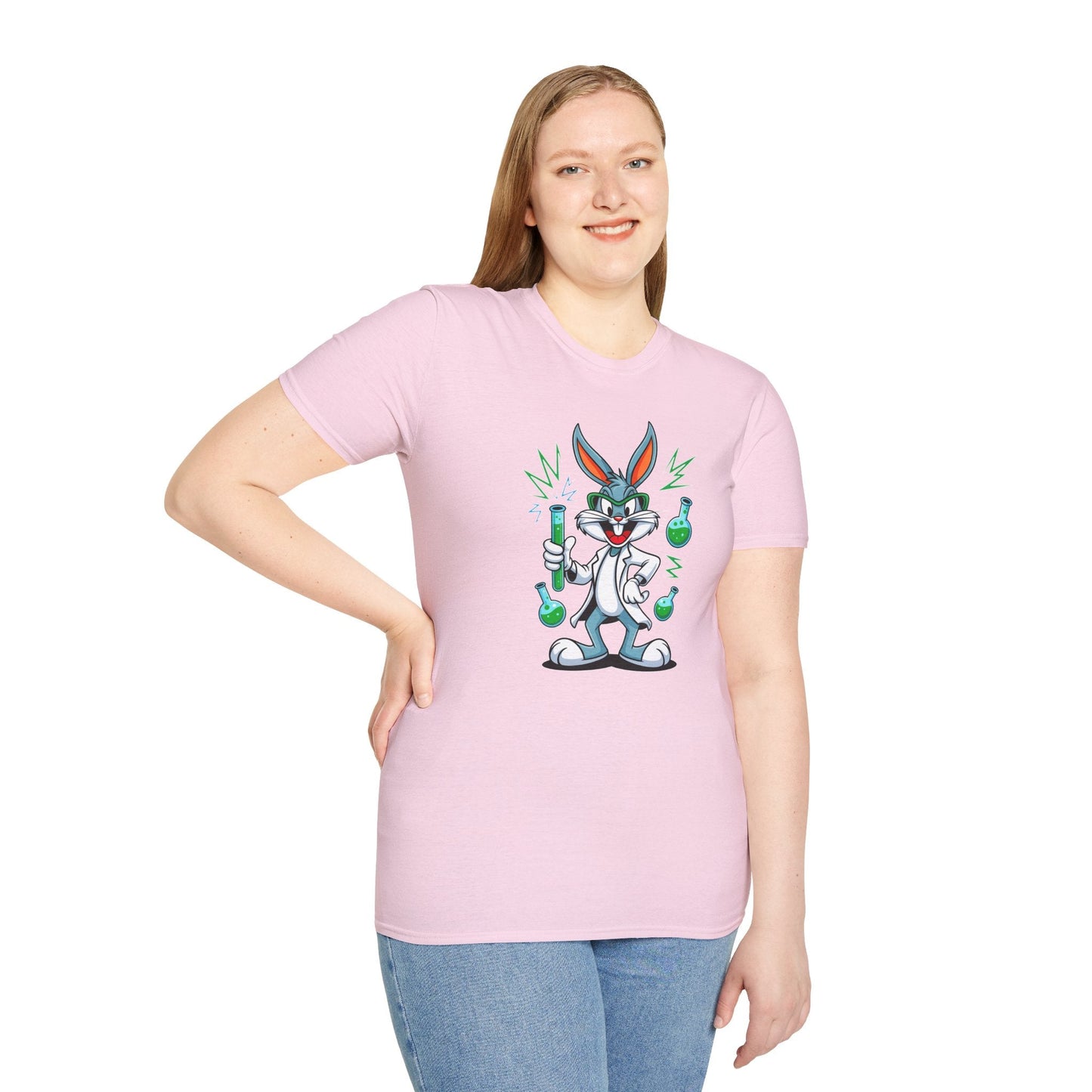 Bugs Bunny T Shirt Unisex Softstyle Cartoon Tee 100 Percent Ring Spun Cotton Graphic Artwork