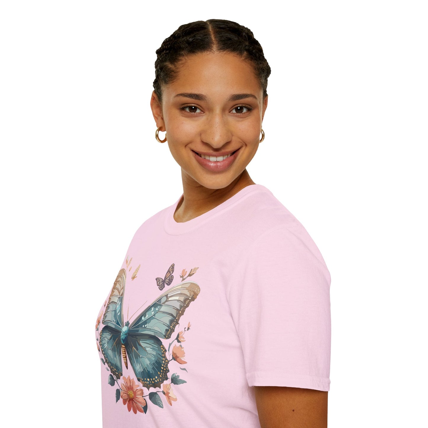 Butterfly Shirt Unisex Monarch T Shirt Gildan Softstyle 64000 Ring Spun Cotton Tee Breathable Comfort
